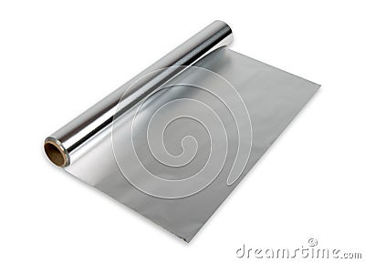 Aluminum foil roll Stock Photo