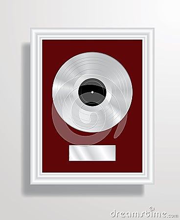 Aluminum LP frame Vector Illustration