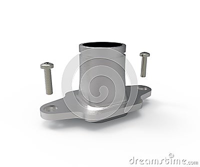 Aluminum manifold mechanical parts Stock Photo