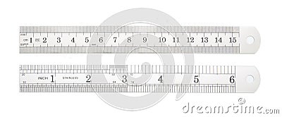 Aluminum Ruler isolated Stock Photo