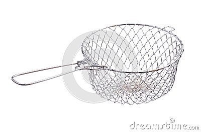 Aluminum sieve or colander Stock Photo