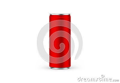 Aluminum slim can on background. Soda can mock up good use for design drink. Stock Photo