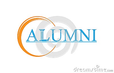 Alumni law logo design with words alumni Stock Photo