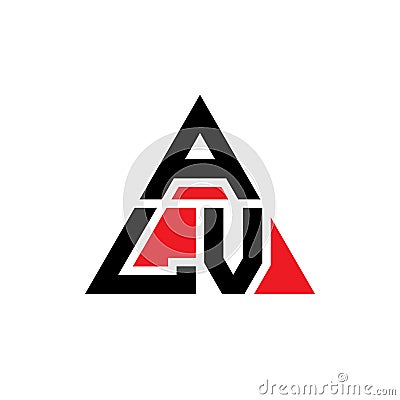 ALV triangle letter logo design with triangle shape. ALV triangle logo design monogram. ALV triangle vector logo template with red Vector Illustration