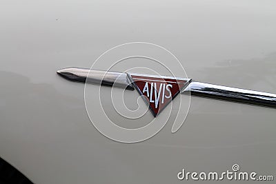 Classic 1950s British sports car detail Editorial Stock Photo