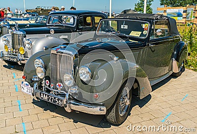 Alvis TC21 Oldtimer at the annual national oldtimer day in Lelystad Editorial Stock Photo