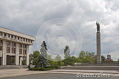 Alyosha Monument in the center of city of Burgas, Bulgaria Editorial Stock Photo