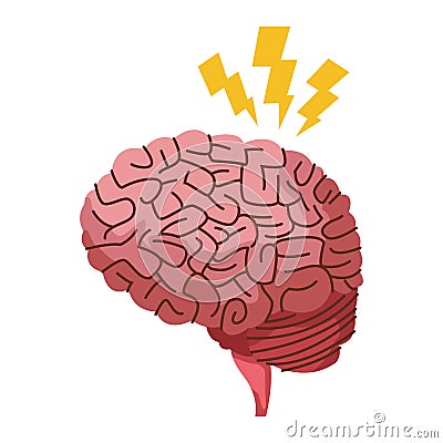 Alzheimer brain symbol Vector Illustration