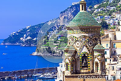 Amalfitana -beautiful views and churches.Italy Stock Photo