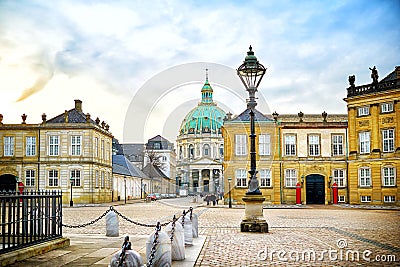 Amalienborg, royal danish family resident Editorial Stock Photo