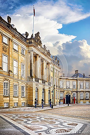 Amalienborg, royal danish family resident Editorial Stock Photo