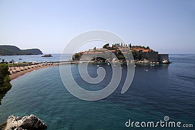 Aman Sveti Stefan Stock Photo