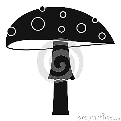 Amanita icon, simple style Vector Illustration