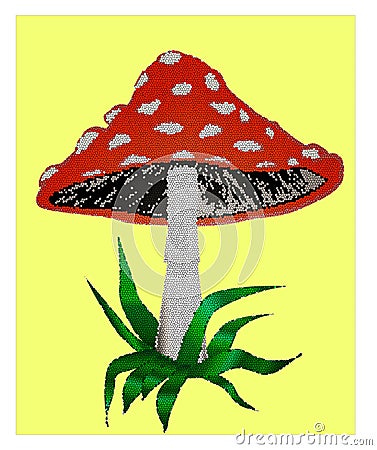 Amanita poisonous mushroom Stock Photo
