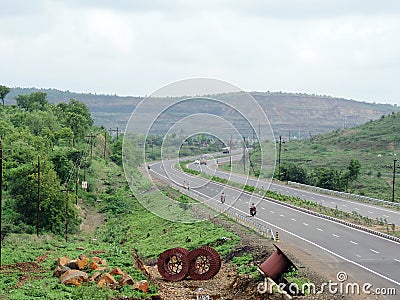 Amaravati-Nagpur Highway near Amravati, Maharashtra Editorial Stock Photo