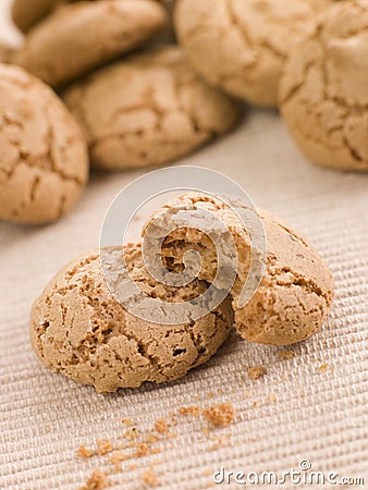 Amaretti Biscuits Stock Photo