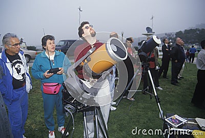 Amateur astronomers Editorial Stock Photo