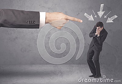 Amateur businessman under pressure Stock Photo