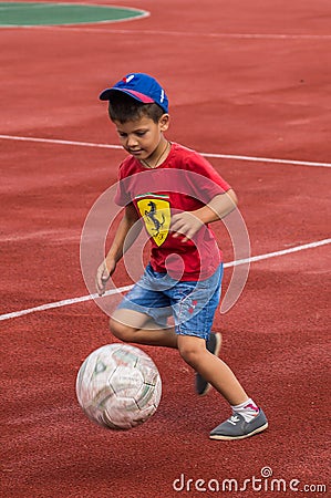 Amateur competition in football. Editorial Stock Photo