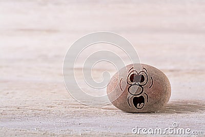 Amazed emoticon Stock Photo