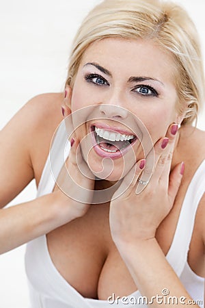 Amazed woman Stock Photo