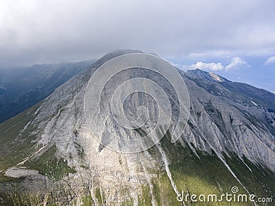 Aerial view of Pirin Mountain near Vihren Peak, Bulgaria Stock Photo