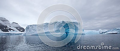 Amazing Arch Icebergs Stock Photo