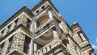 Amazing architecture of the museum building Denton Texas Stock Photo