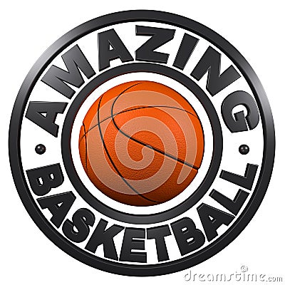 Amazing Basketball circular design Stock Photo