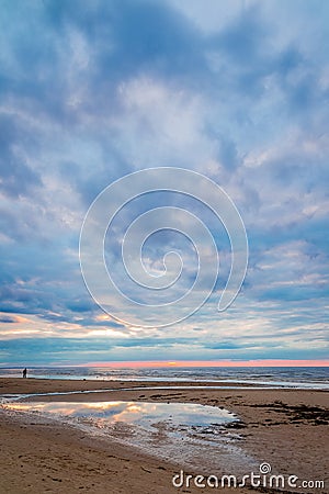 Amazing Beach View in Latvia Stock Photo