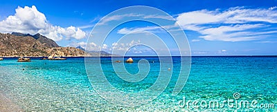 Amazing beaches of Greek islands Editorial Stock Photo