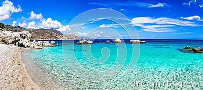 Amazing beaches of Greek islands Stock Photo