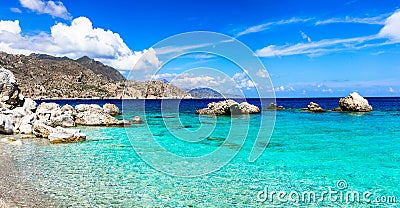 Amazing beaches of Greek islands Stock Photo