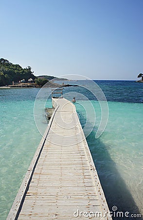 Amazing beaches of Ksamil, Albania Stock Photo