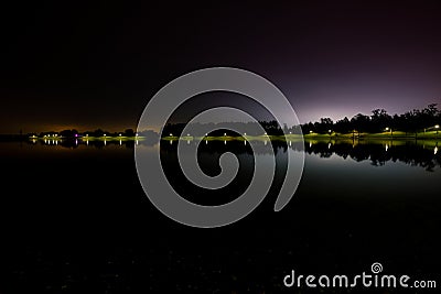 The lake, the silence, the night Stock Photo