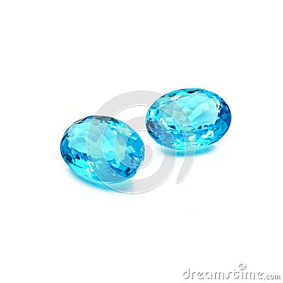 Amazing blue topaz Stock Photo