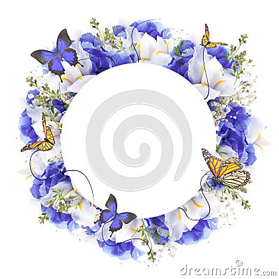 Amazing butterfly fairy of flowers Stock Photo