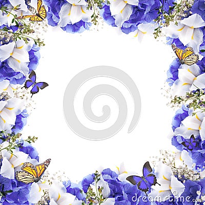 Amazing butterfly fairy of flowers Stock Photo