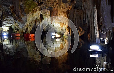 Cave of Diros, Greece Stock Photo