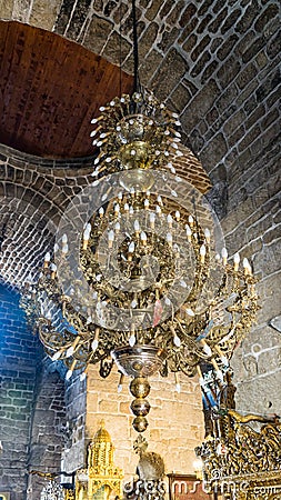 Amazing chandelier in The St Lazarus church of Larnaca, Rupublic of Cyprus. Stock Photo