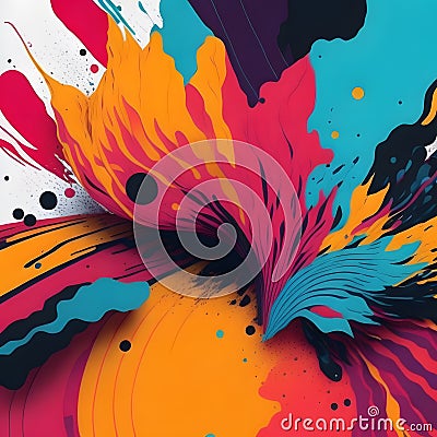 Amazing colorful abstract background Generated AI Stock Photo