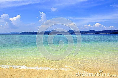 Amazing colors of tropical exotic beach Stock Photo