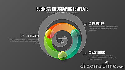 Amazing corporate statistics information screen infographic. Business data visualization creative design vector illustration templ Vector Illustration