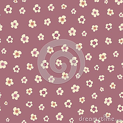 Amazing cute seamless vintage colorful floral pattern Vector Illustration
