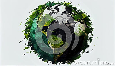 Amazing Earth Logos.Earth day concept. Stock Photo