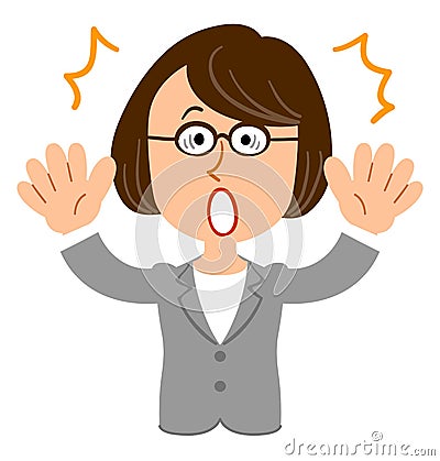 Amazing female glasses business professor Vector Illustration