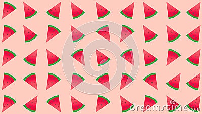 Amazing Fruits Pattern Background Image of Watermelon slices Stock Photo