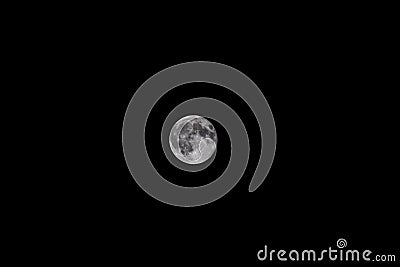 Amazing full moon with all the craters visible clearly Stock Photo