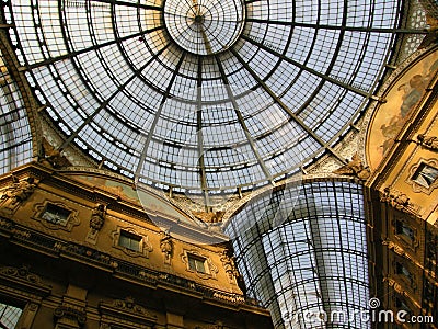 Amazing Galleria Milan Italy Stock Photo