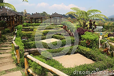 Amazing garden at Pujon Kidul Malang Stock Photo